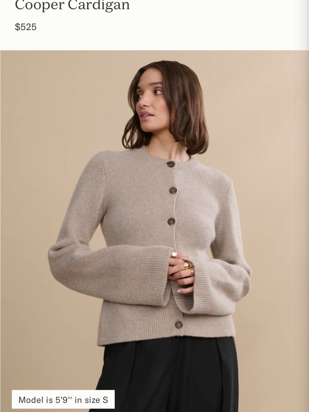 Jenni Kayne Cooper Taupe Cardigan
